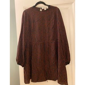 Diane von furstenburg size 10 red polka dot dress